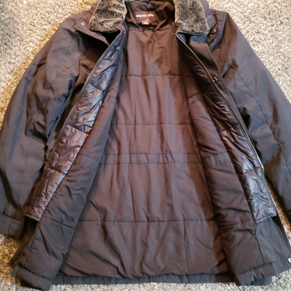 Michael Kors Black Faux Fur Collar Jacket Size M - Picture 6 of 7